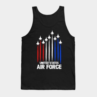 Air Force Flyover T-Shirt Veterans Day 4th of July Gift Tank Top